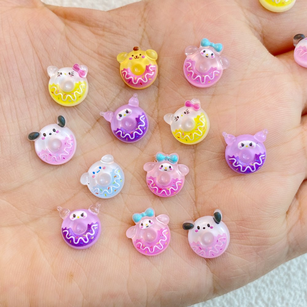 Best of 50PCS 3D Resin Cartoon Animal Sanrio Donut Series Nail Art Charms For Manicure Decor Nails Decoration Supplies Material Reviews & Tips