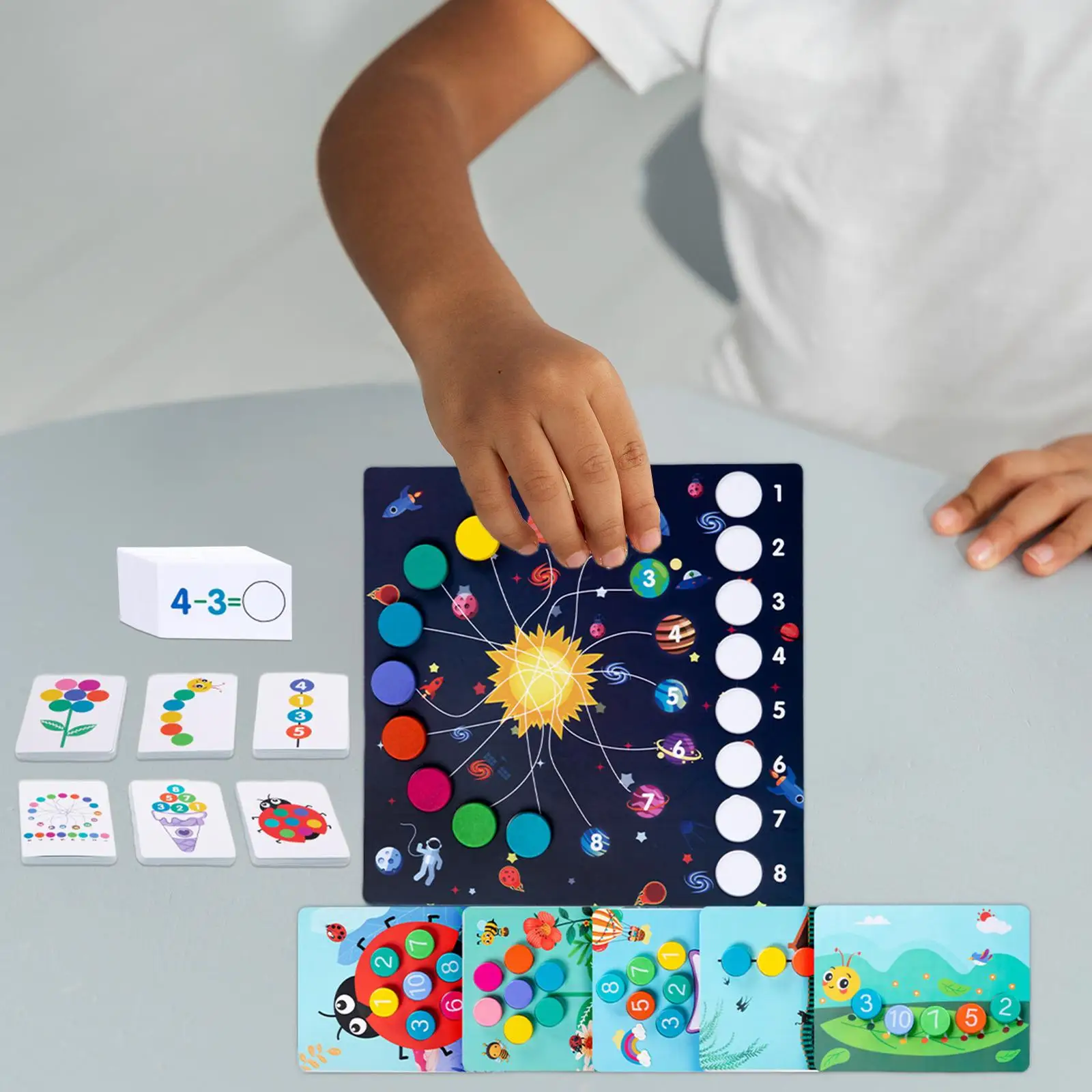 Toddler Number Learning Toys Coordinatiom DIY for Game Kindergarten Teaching