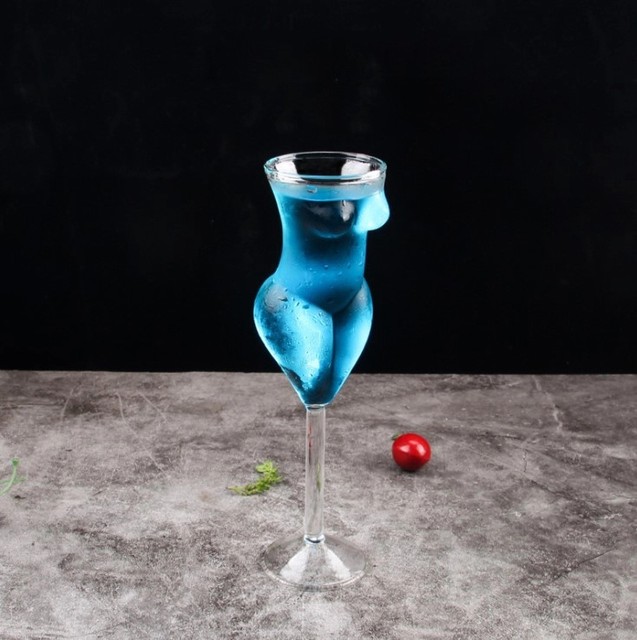 Female Body Goblet Fancy Stem Woman Shape Wine Glass 200ml - AliExpress