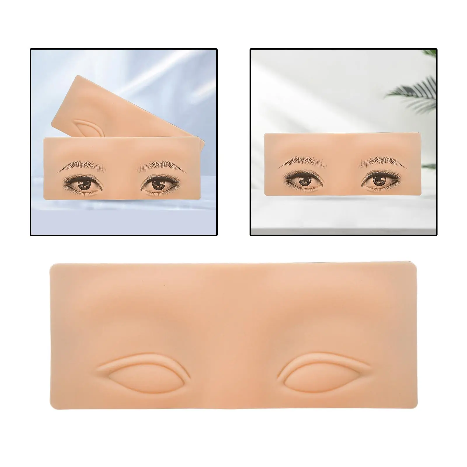 Multifunction 3D Eyebrow Eyeliner Practice Silicone Skin Simulation eye Makeup Durable Face Model Practice Board Salon