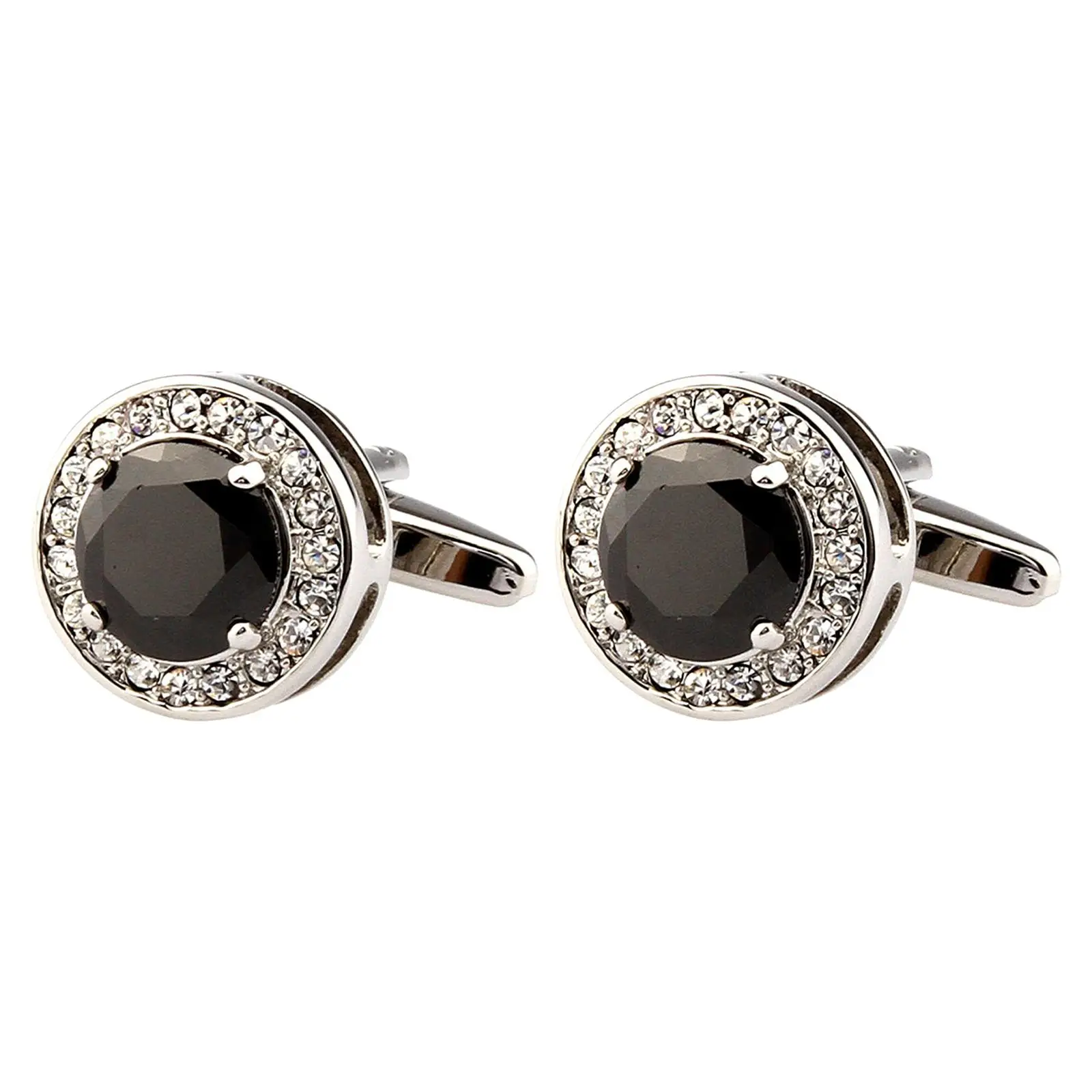 Classic Mens Cufflinks Crystal for Wedding Anniversary Gifts Cocktail Party