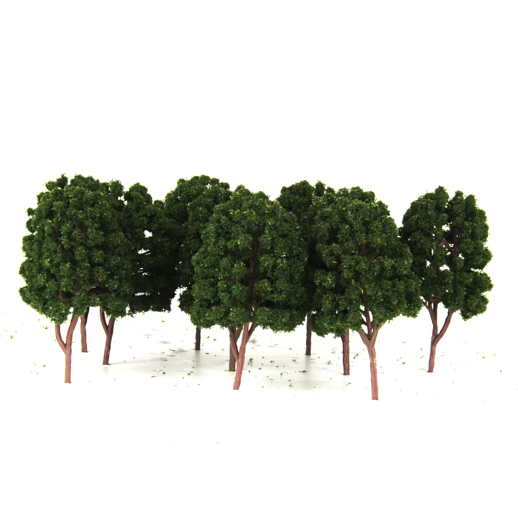 10x Model Trees Park Street Architecture Landscape SCENERY Decor 1:100 HO OO