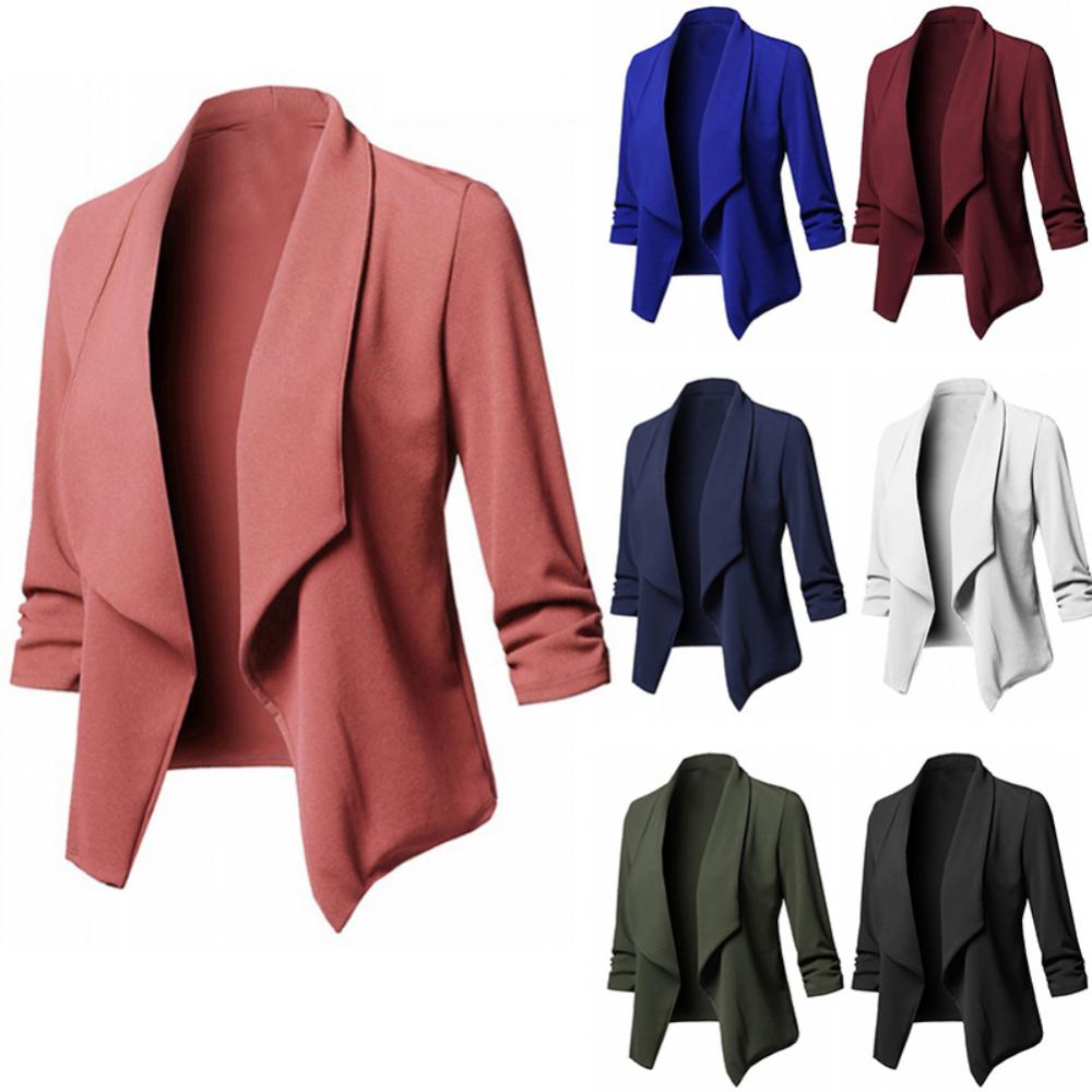 Title 7, Women Thin Blazers Cardigan Coat 2023 Long Slee...