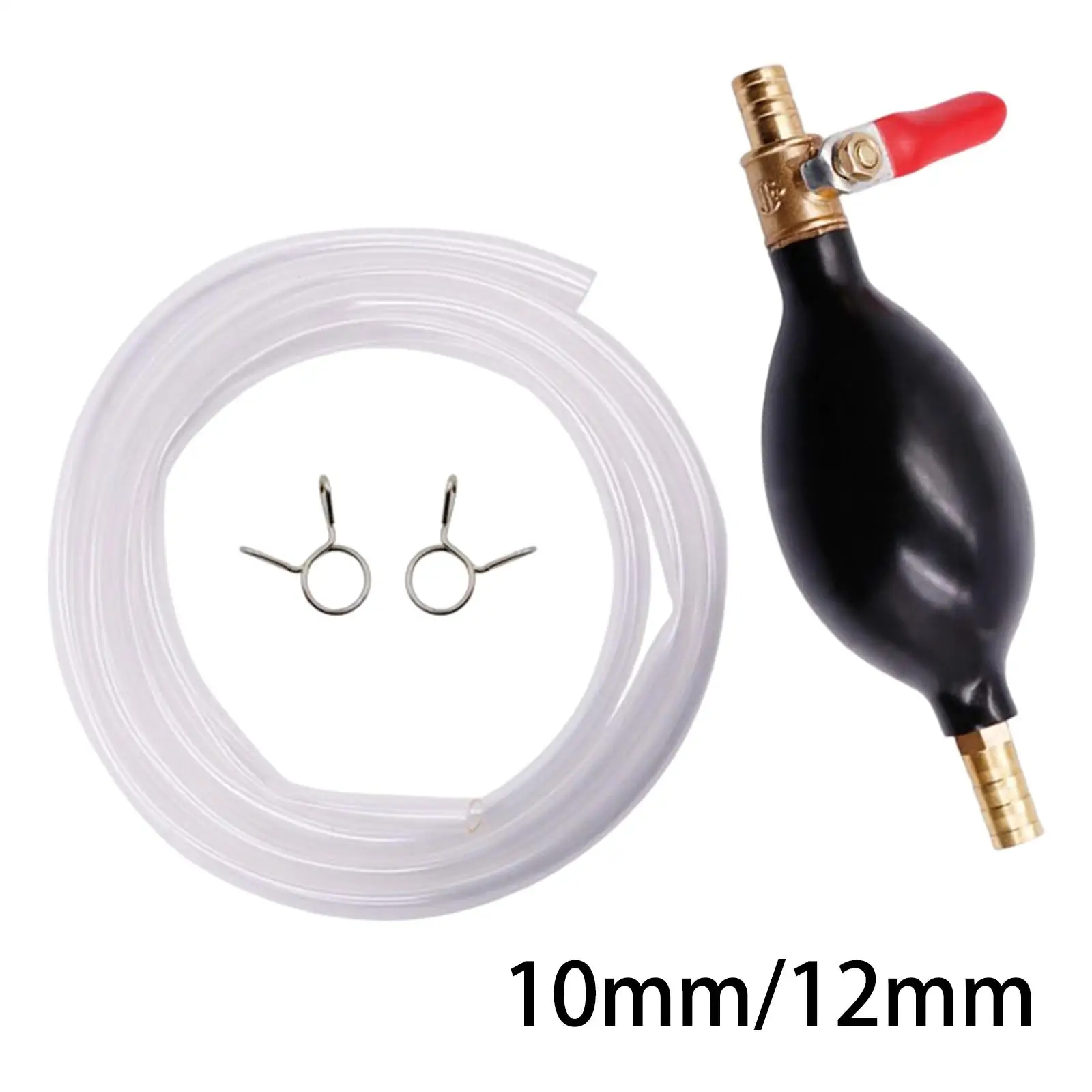 Siphon Pump with Hose Clip 2M Syphon Hose for Petrol Fish Tank