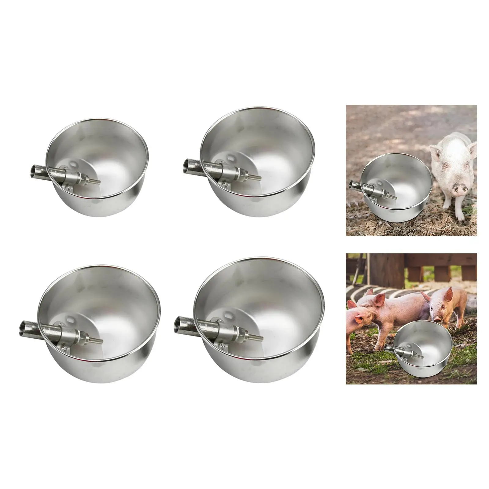 Automatic Pig Drinking Water Bowl Drinking Fountain Automatic Waterer Bowl Livestock Waterer Bowl for Cow Duck Sheep Pig Cattle