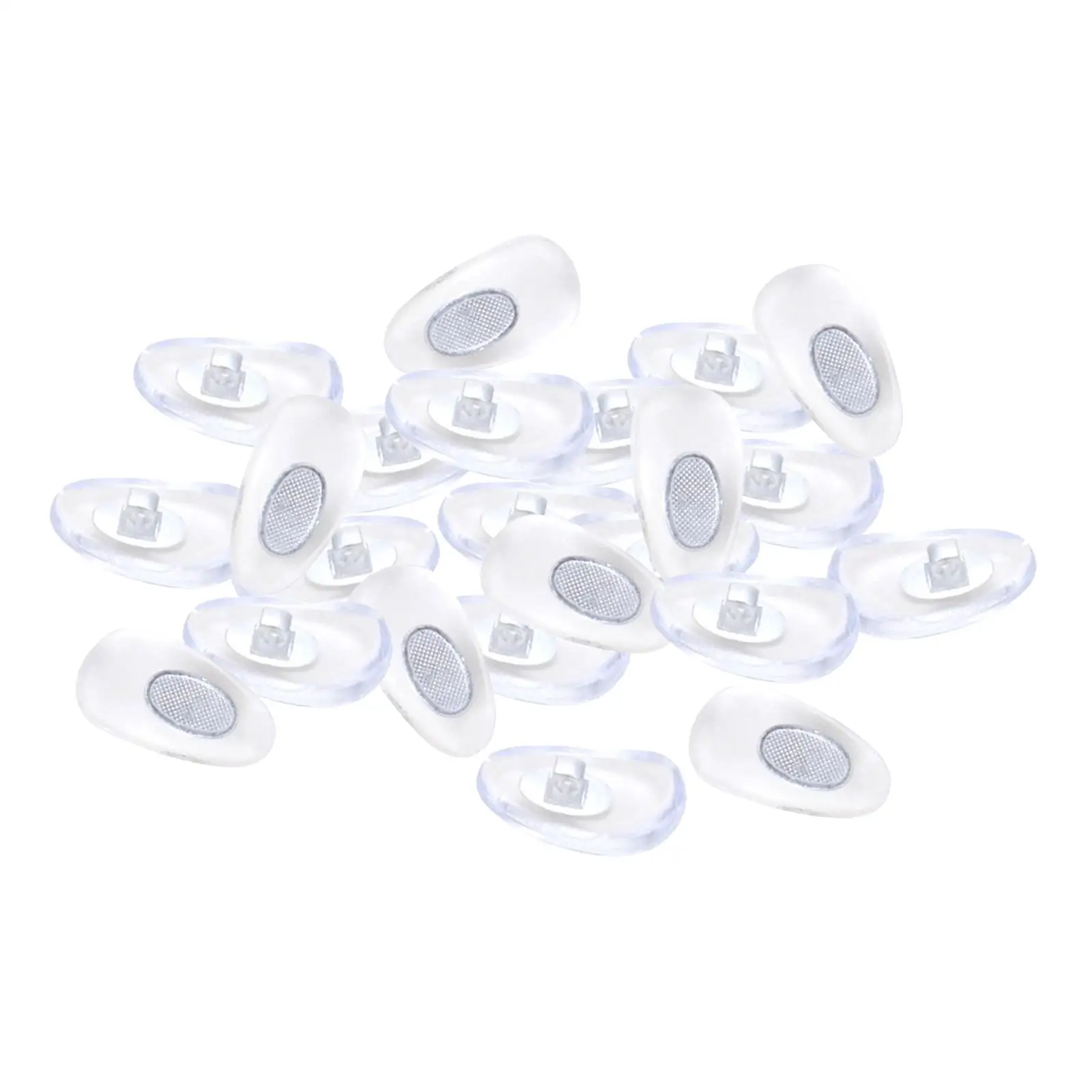 100x Glasses Nose Pads with Metal Core Transparent Comfortable for Eyewear