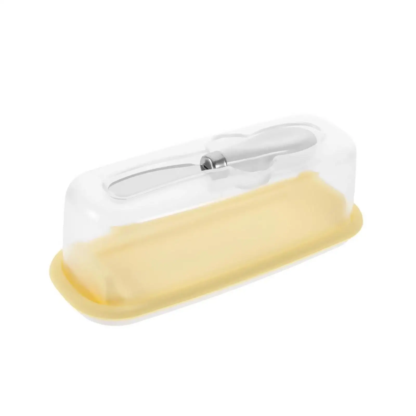 Butter Dish with Lid and Knife Easy Clean Dessert Trays Ramps Cheese Slicing Holder for Cupboard Restaurant Refrigerator