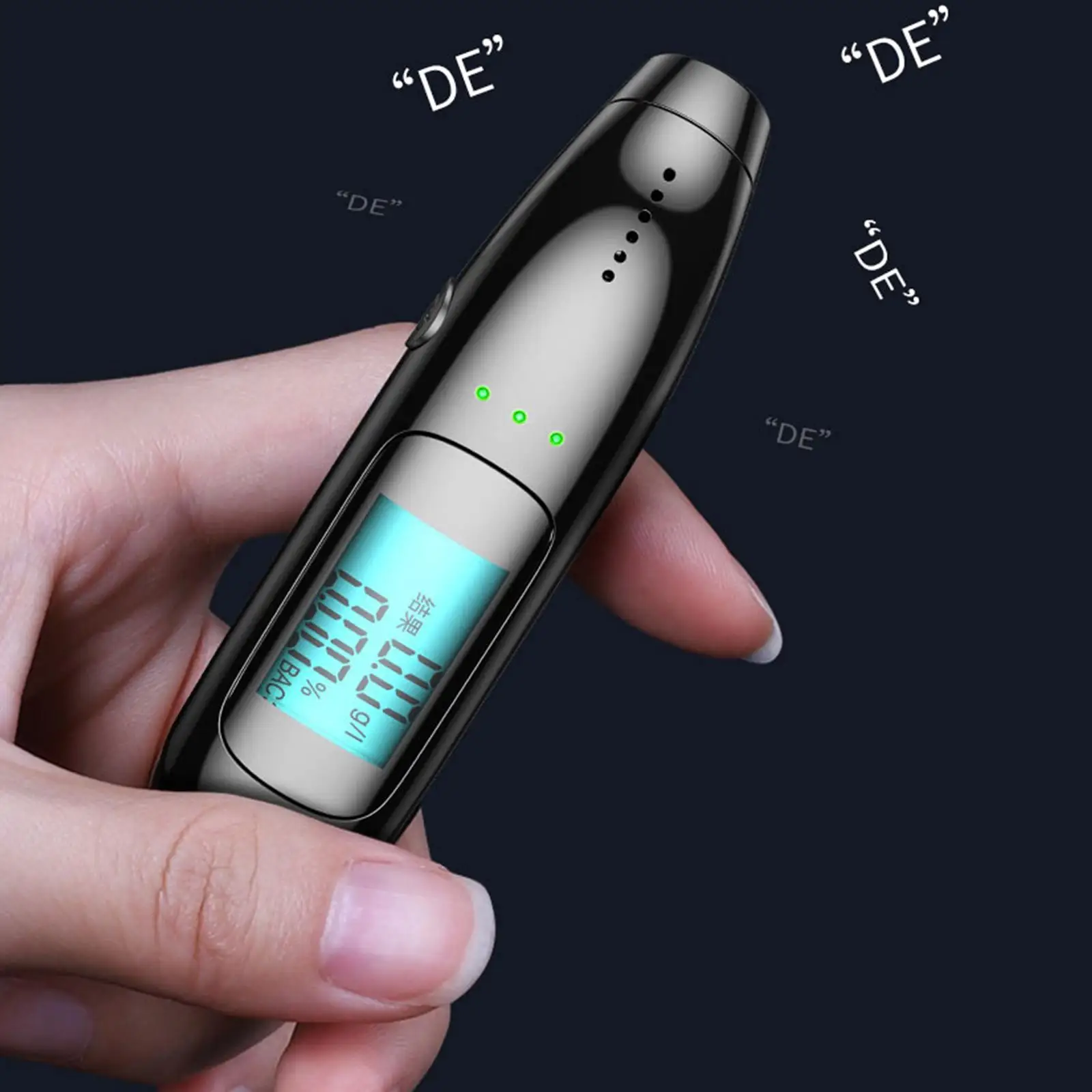 Mini LCD Digital Breath Alcohol Tester Lightweight Alarm for Drivers