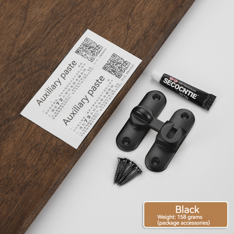 Description Picture 6 of itemDoor Lock 90/180° Barn Door Latch Bolt Stainless Steel Hook Latch Window Cabinet Locks Right Angle Sliding Gate Lock Hardware