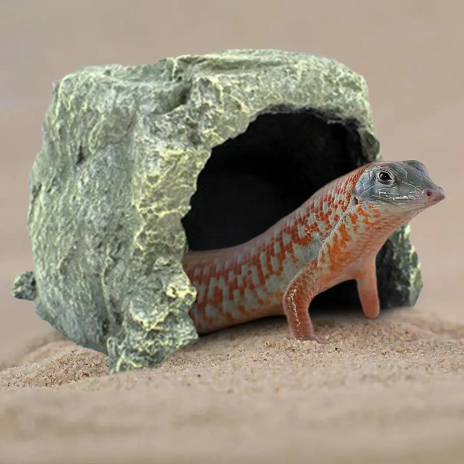Fish Hiding Cave Aquarium High Simulation Crawling Turtle Reptile Basking Hide Habitat Tank Decoration Ornament
