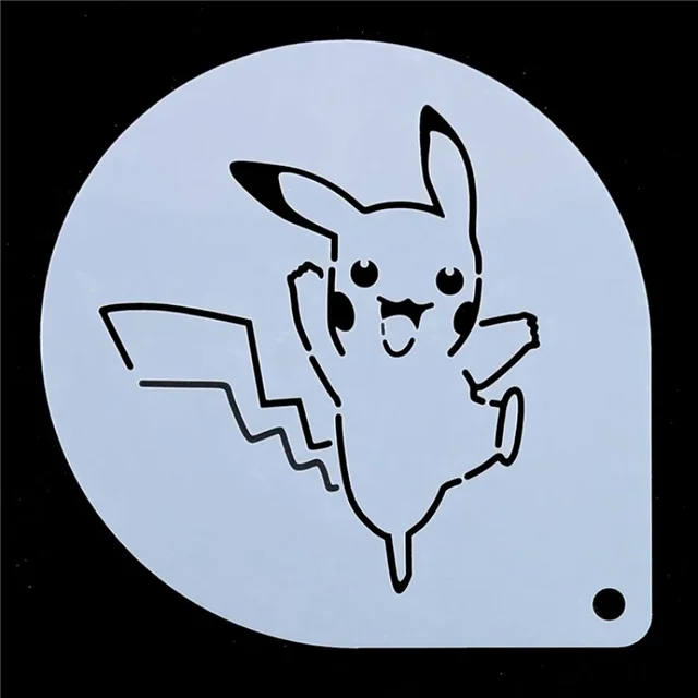 Pokemon pikachu desenho estênceis desenhos animados anime reutilizável  desenho da placa de brinquedo diy crianças desenho modelos crianças  brinquedos acessórios - AliExpress