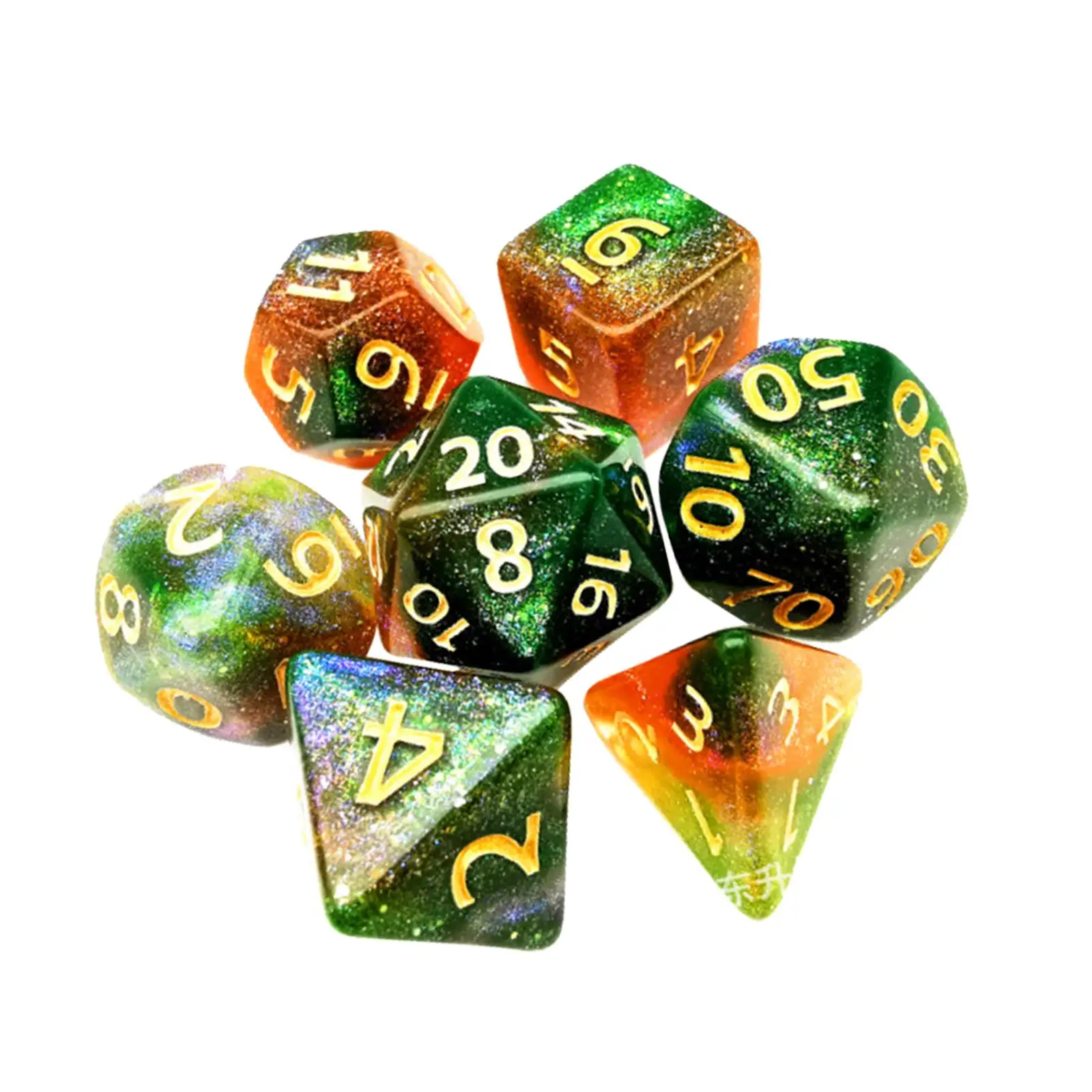 7 Die Polyhedral Dices Set D4-D20 Party Toys for MTG RPG Role Playing Table Games Math Teaching