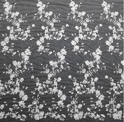 Stickerei aus Netzgarn für Hochzeitskleider, exquisiter Spitzen-Blumenstoff, RS2914 – Detail 6