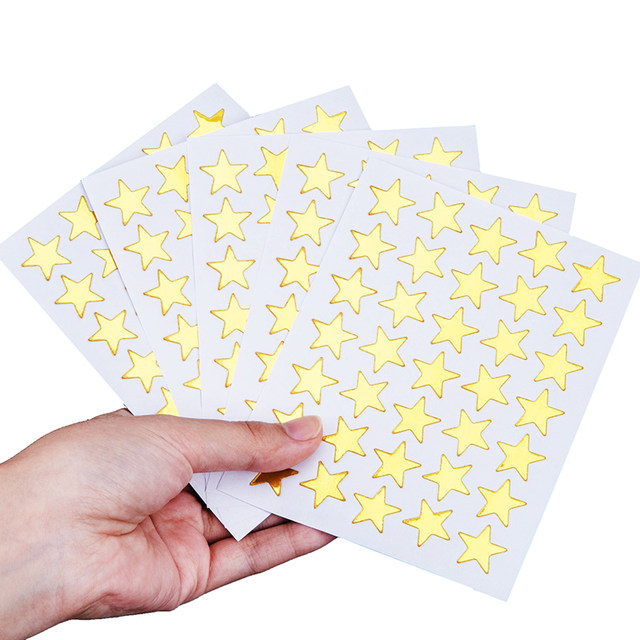 350 Gold Stars School Teacher Reward Stickers Self Adhesive 15mm E35