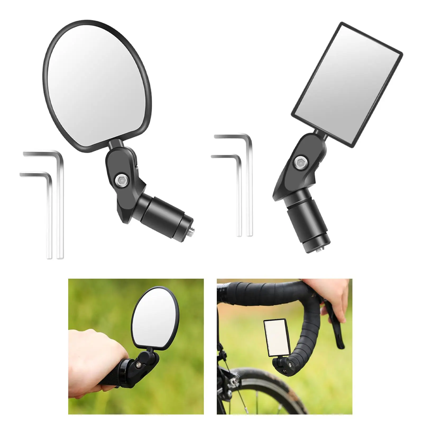 Road Bicycle Rearview Mirror Universal Adjustable Rotatable Bike Handlebar