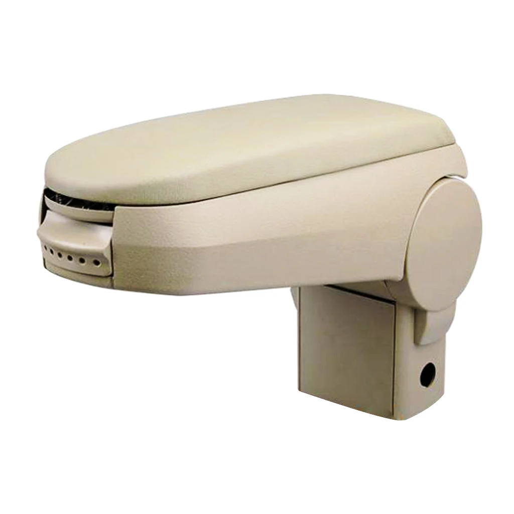 Beige Leatherette Center Console Armrest Box For 1998-2007 Golf 4 MK4