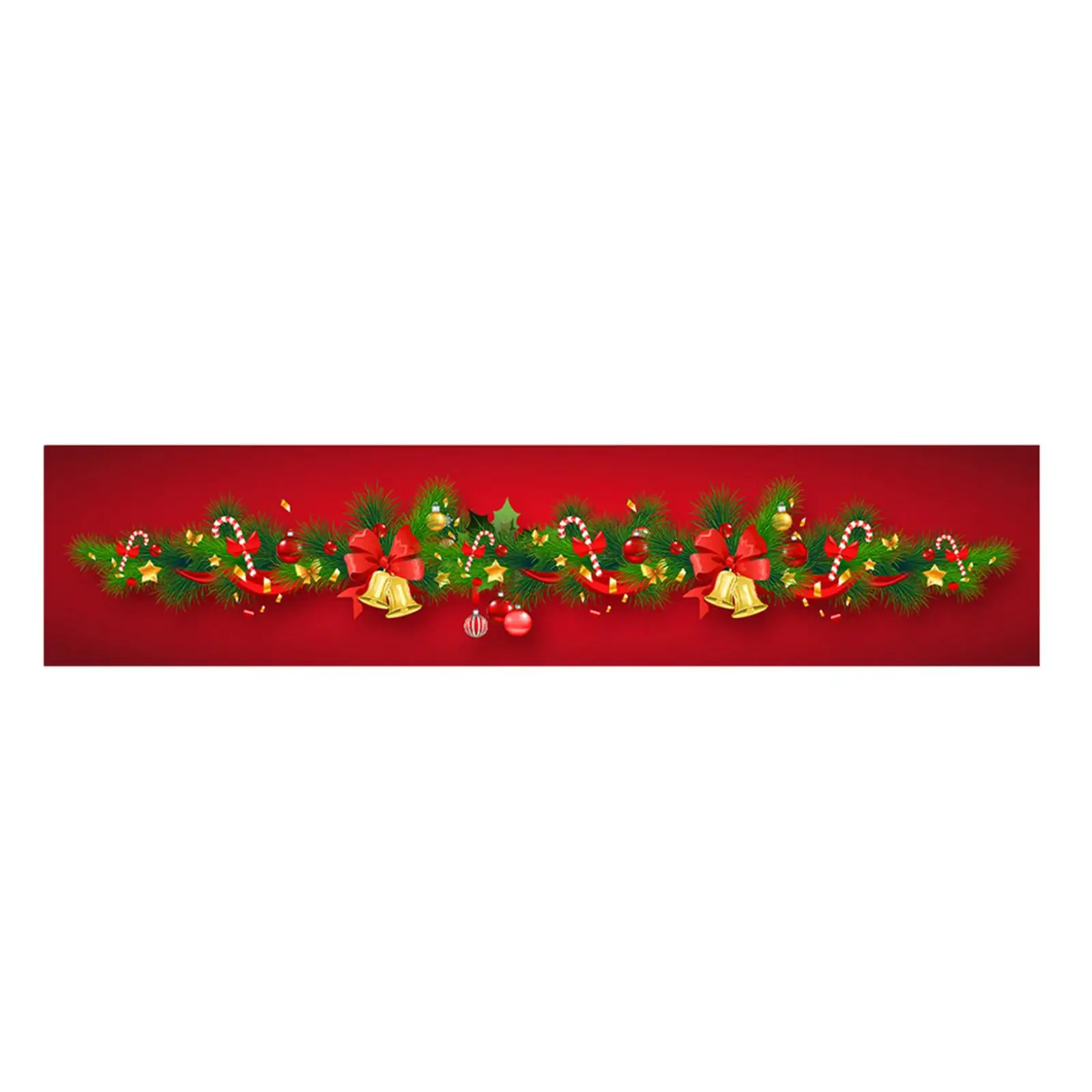 Christmas Table Runner 13 x 71 inch Red Table Cloth for Winter Kitchen Home