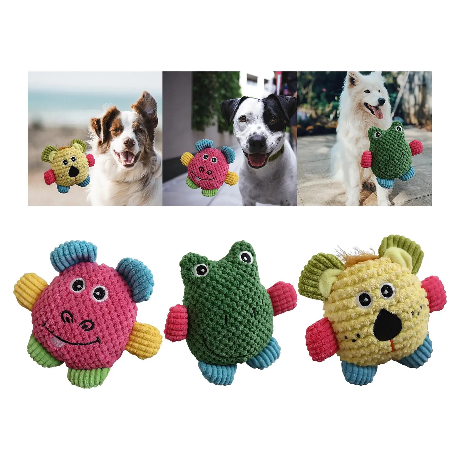 Durable Dog Squeaky Toys Pet Vocal Toy Interactive Stuffed Dog Chew Toys Pet Supplies for Small Medium Large Dogs Increase IQ