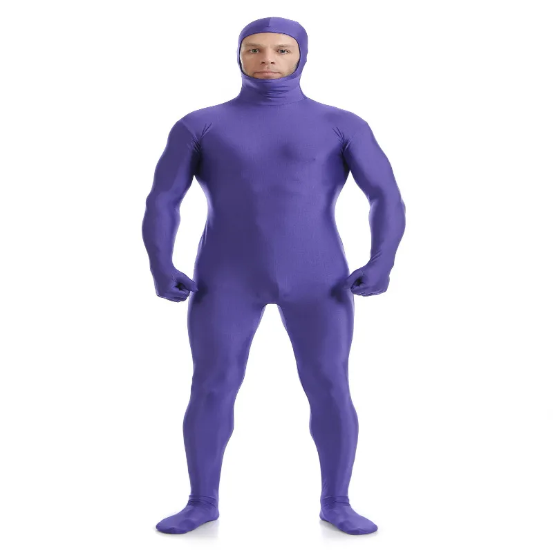 Full Body  Spandex Suit Open Face Catsuit Halloween Party Zentai Costume