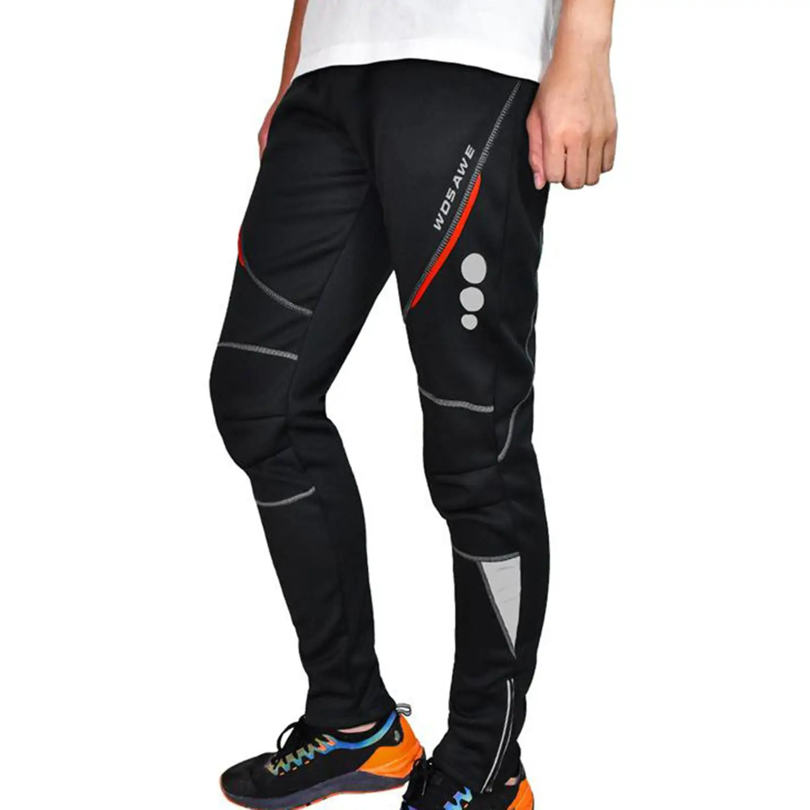 Men`s Thermal Fleece Pants Winter Cycling  Reflective Trouser