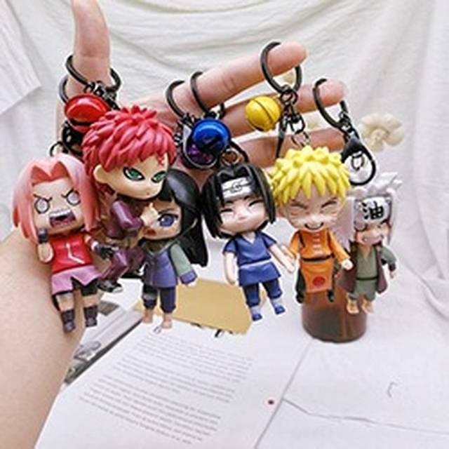 Mini Figuras Chave Anel Naruto Toy Sasuke Kakashi Gaara Chaves Cadeia Com  Sino Pequeno Pingentes Fivela Dos Desenhos Animados 5 75qqa O1 De $9,61