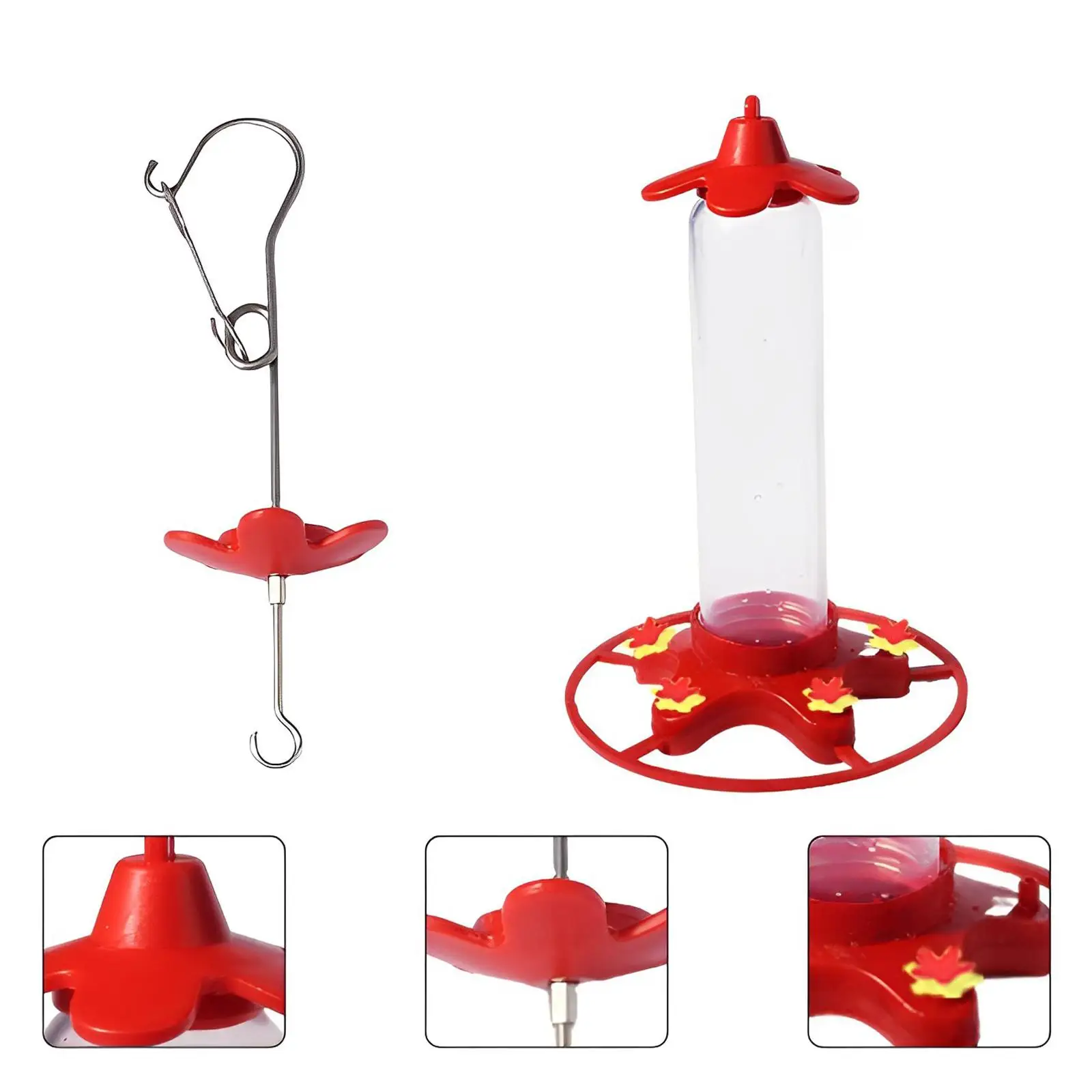 Bird Feeder 10 ounces Easy to Clean Decoration Water Feeder Station Compact Hummingbird Feeder for Outdoor Deck Yard