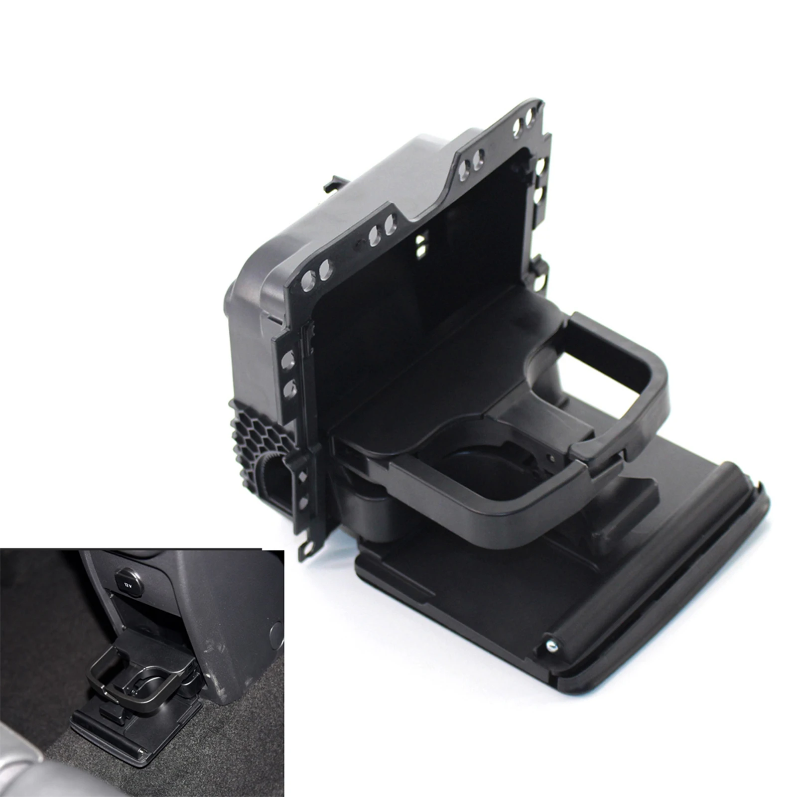 Cup Holder Rear Drinking Cup Bracket 7N0862533 82V Compatible for  Tiguan Sharan