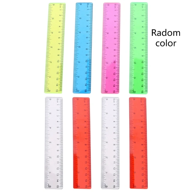 8 Pack 6 Inch Rulers Small Ruler Assorted Colors Small Plastic Rulers with  Inches and Centimeters Mini Rulers for Kids J60A