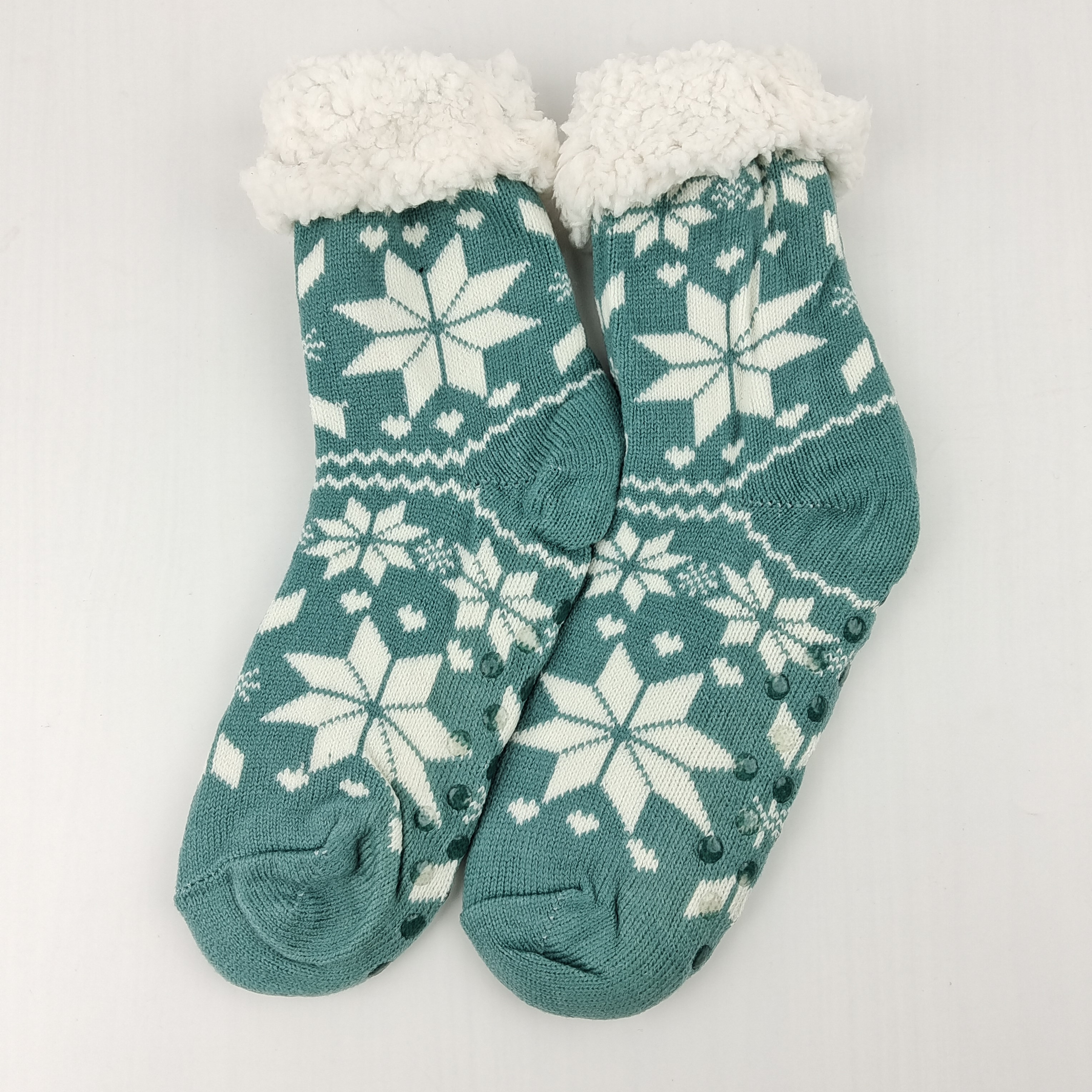 Winter Warm Sock Christmas Women Sleeping Soft Female Non Slip Grip Short Slipper Comfy Floor Fluffy Plush Thermal Sock Home