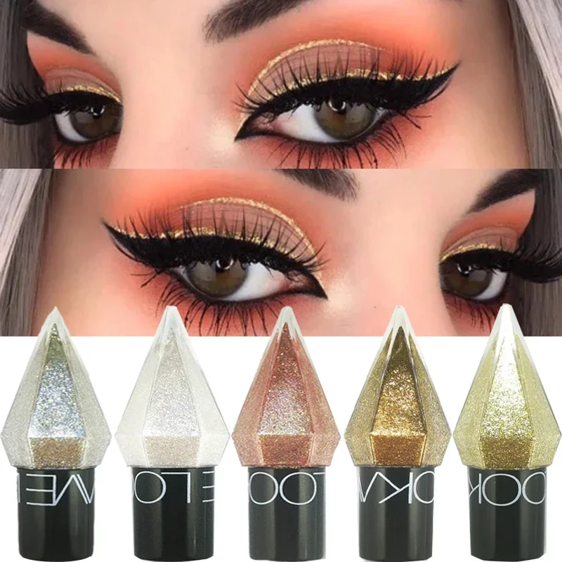 Best of Glitter Diamond Eyeliner Pencil Waterproof Silver Rose Gold Pearlescent Sequins Eye Liner Eyeshadow Pen Eyes Makeup Cosmetics Reviews & Tips - Image 2