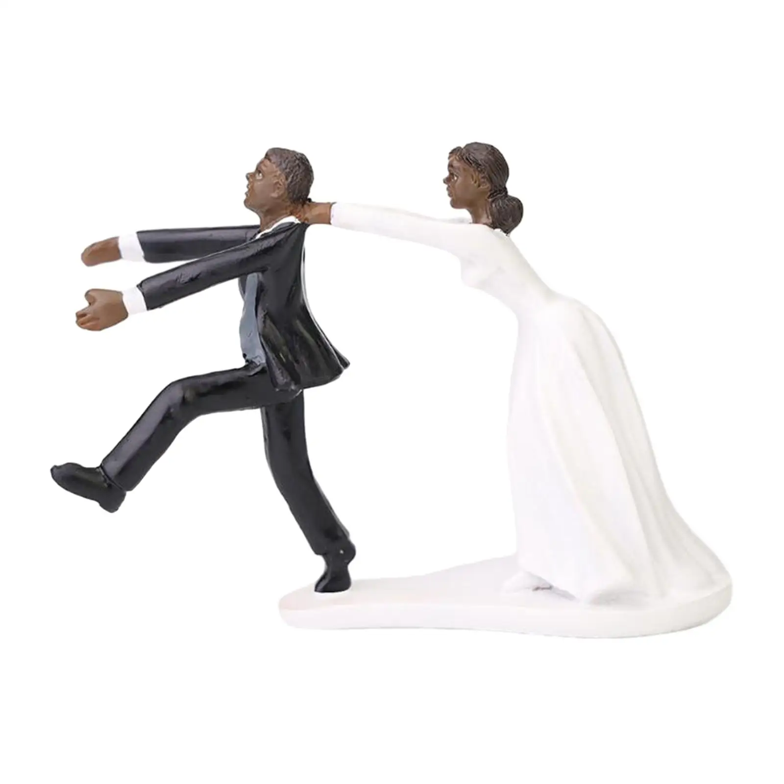 Wedding Cake Dolls Modern Resin Gift Couple Figures Cute Bride and Groom Statues for Party Engagement Valentine Wedding