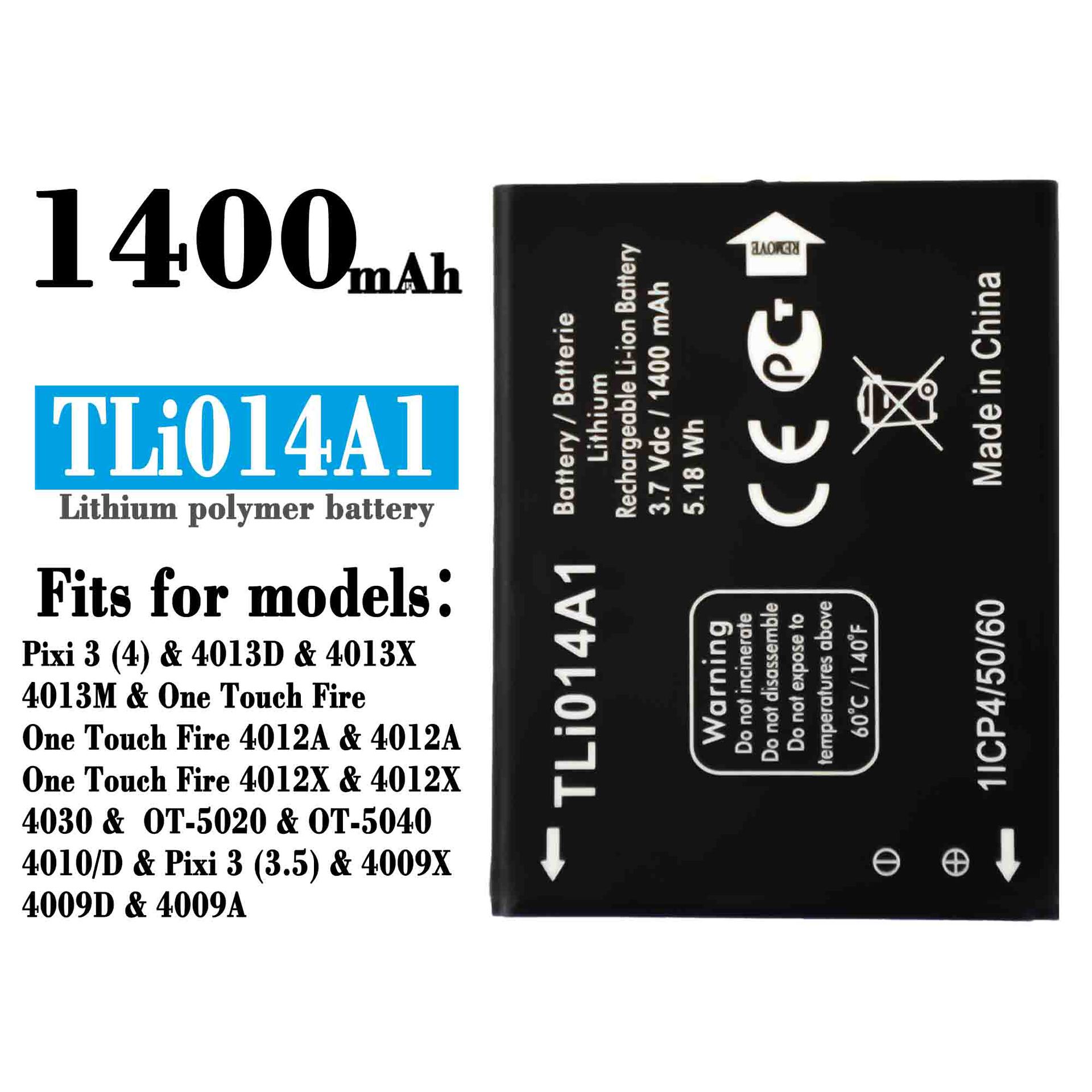 Высококачественная сменная батарея для alcatel Pixi3 4013D One touch  Tli014A1 мобильный телефон новые литиевые батареи | AliExpress