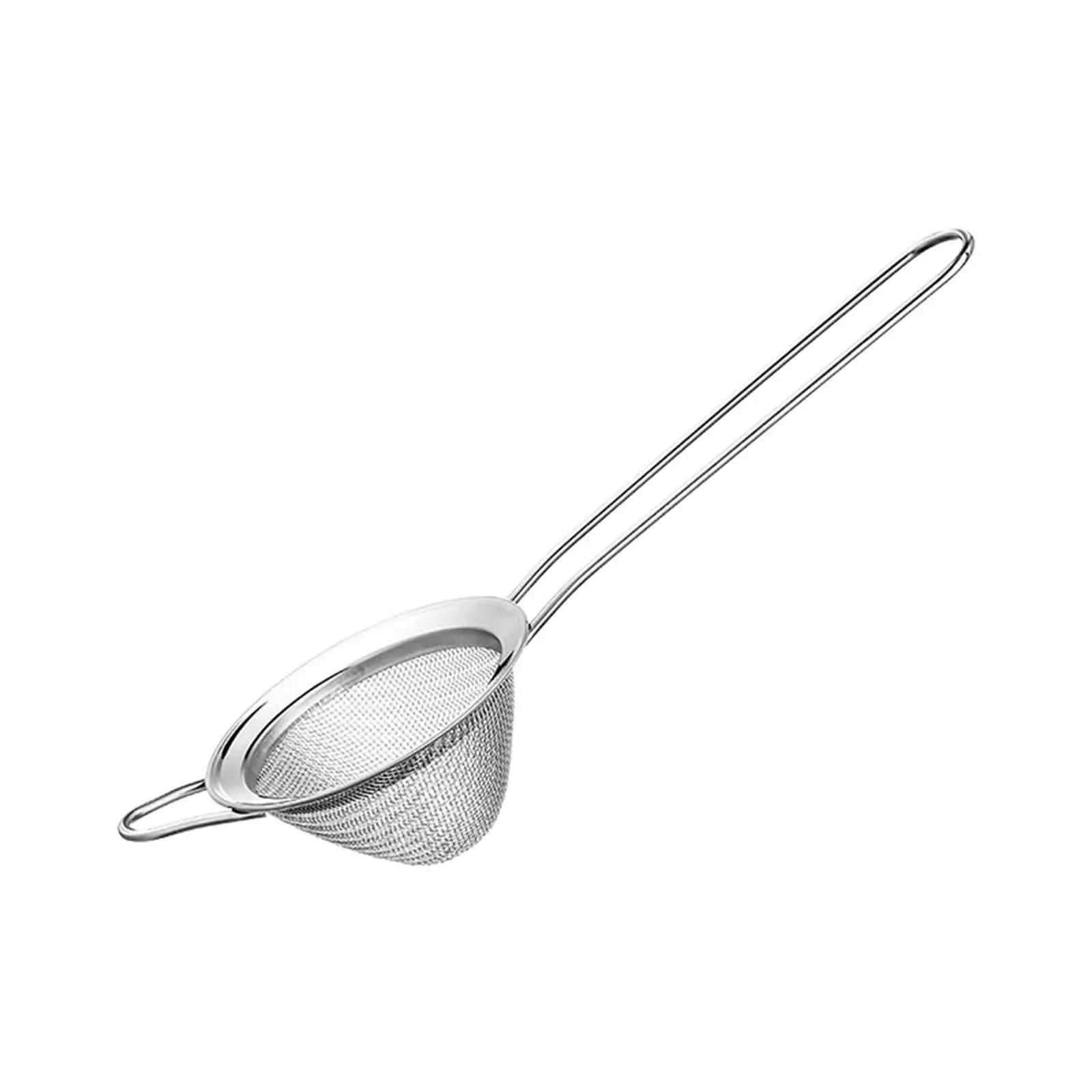 Metal Bar Conical Sieve Tea Strainer Cone Shaped Skimmer Long Handle 7.87inch