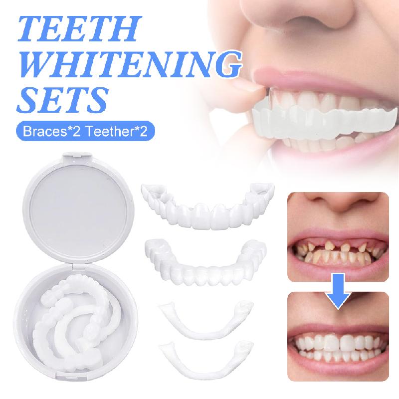 Best of Teeth Veneers Whitening Dentures Imitation Braces Temporary False Teeth Cover Perfect Smile Comfortable Fit Denture Veneers Kit Reviews & Tips