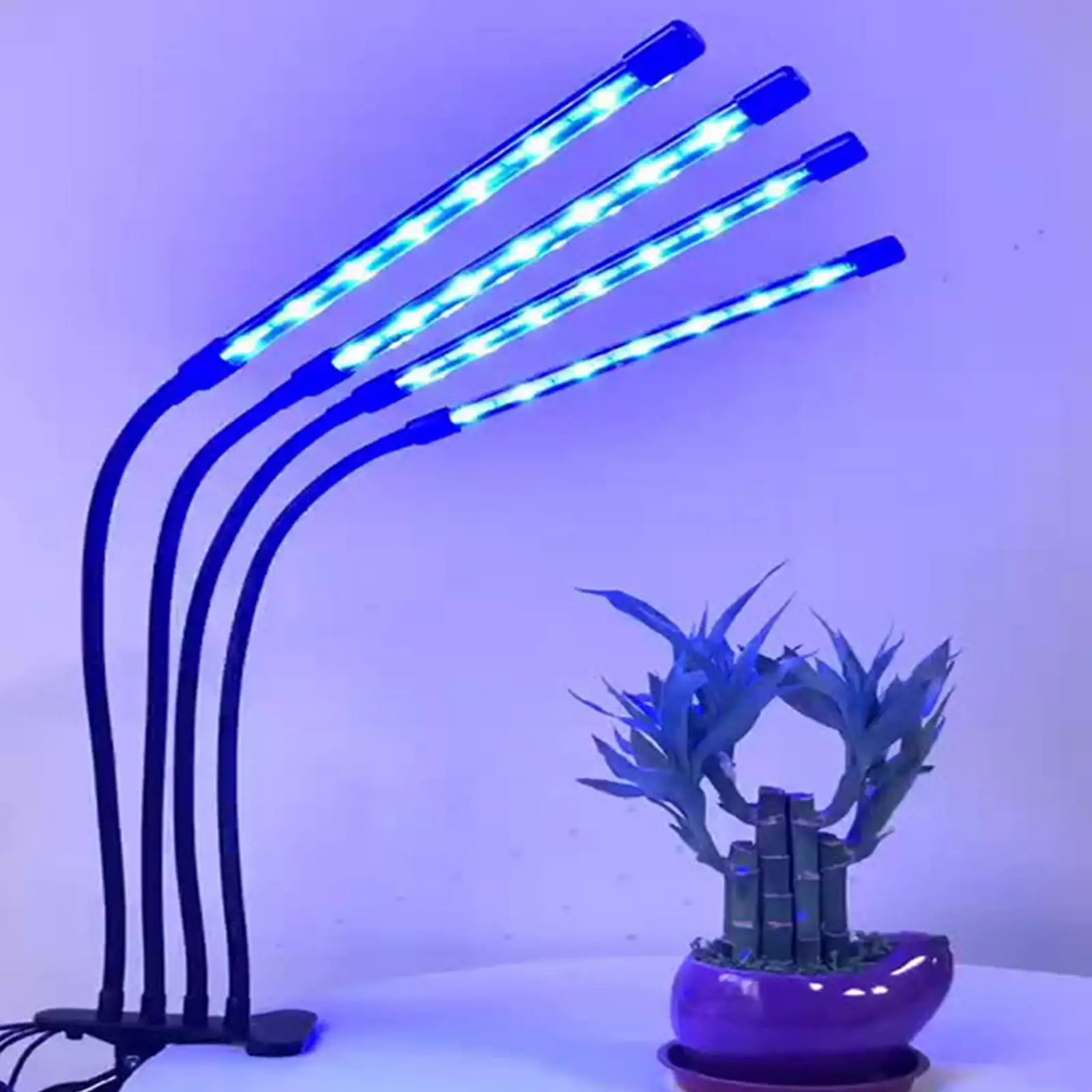 LED Grow Light 9 Dimming Levels Adjustable Gooseneck Plants Growth Lamp for Indoor Plants Seedling Flowers Gardening Vegetable