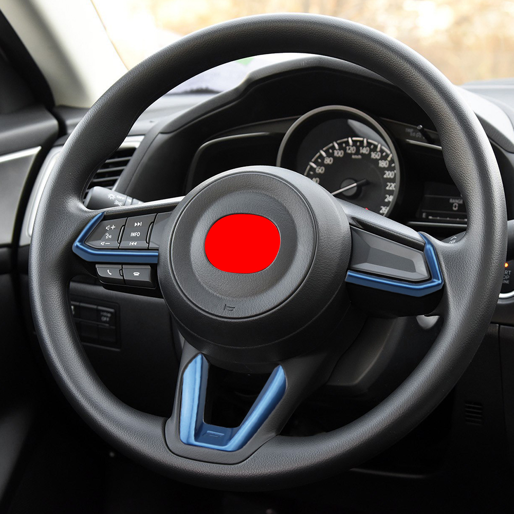 Für Mazda 3 6 CX3 CX-3 CX-5 CX5 CX8 CX 9 Axela ATENZA 2017 2018 2019 3 Stücke Auto Lenkrad trim Pailletten Abdeckung Aufkleber – Detail 2