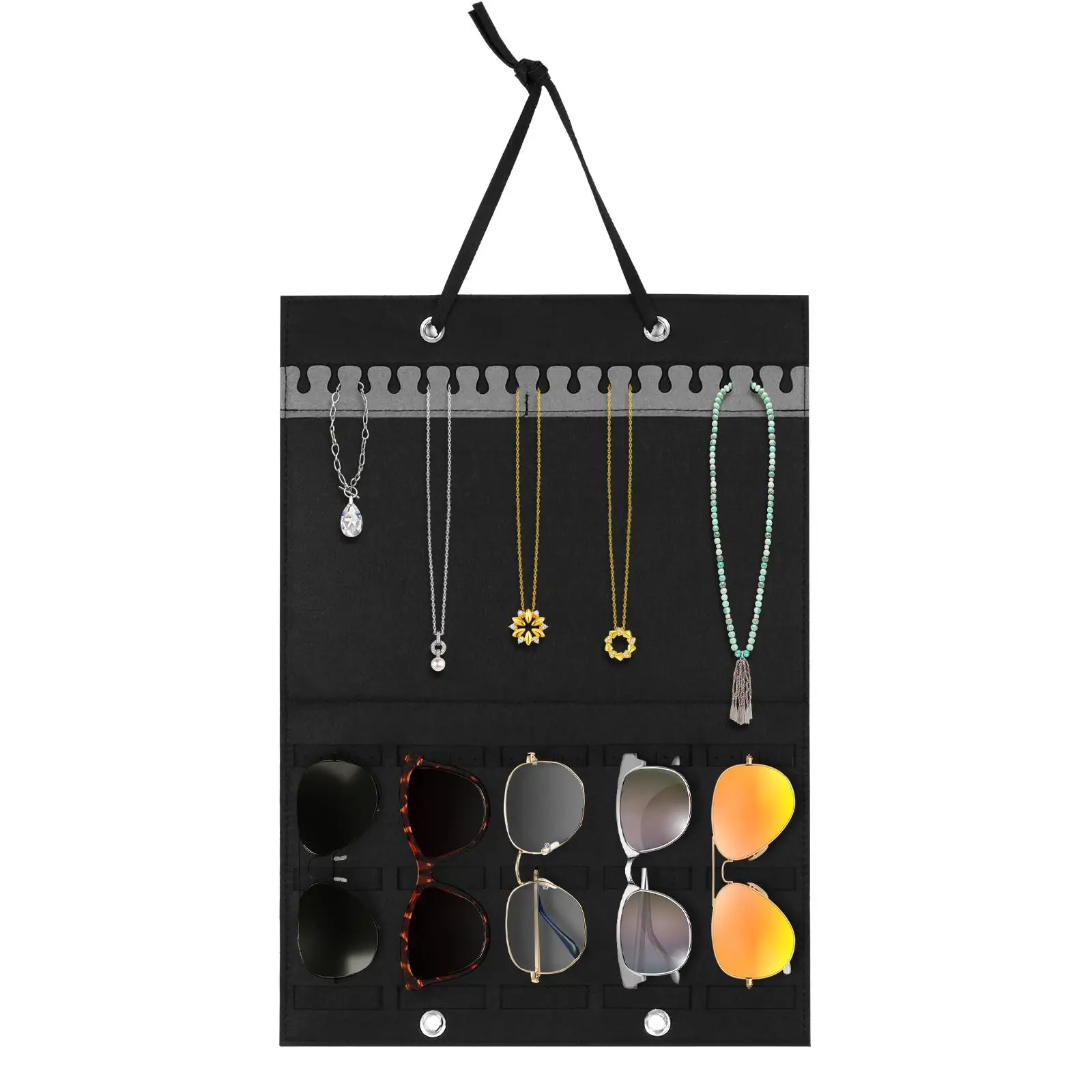 Hanging Jewelry Organizer Storage, Double Sided Jewelry Storage Organizer, Earrings Hanger, Jewelry Holder for Showcase Wall