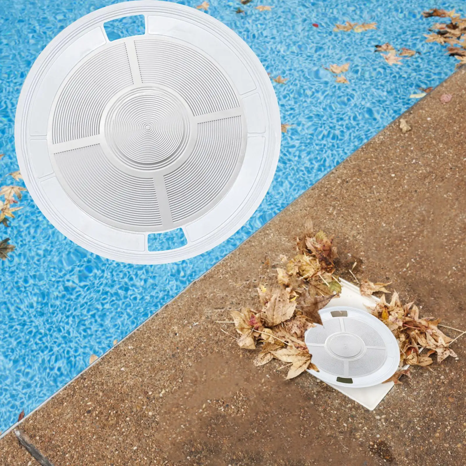 Skimmer Lid Reusable 23.5cm Diameter Pool Cleaning Tool Spare Part Replacement Skimmer Deck Cover in Ground Pool for SP1091LX