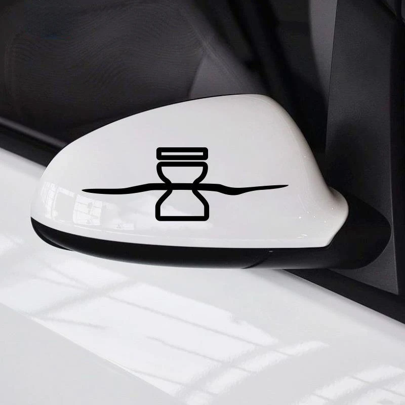 Anime Naruto Spoof Creative Car Accessories Ornaments Funny Stickers Mirror Pendant for Car Black and White Motorcycle Toys Gift
