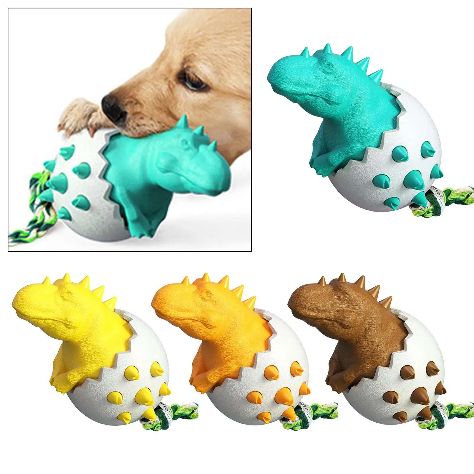 Durable Dog Chew Toys Bite Resistant Interactive Toys Dinosaur Pet Teething Toys Dog toy for Small Medium Large Dogs Dogs Puppy