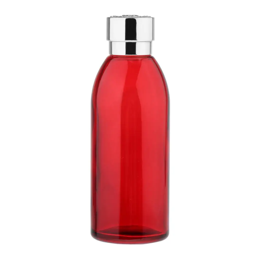 1 Piece 120g Empty Red Glass  with  For Shampoo, Lotions, Liquid Body Soap, Creams Storage
