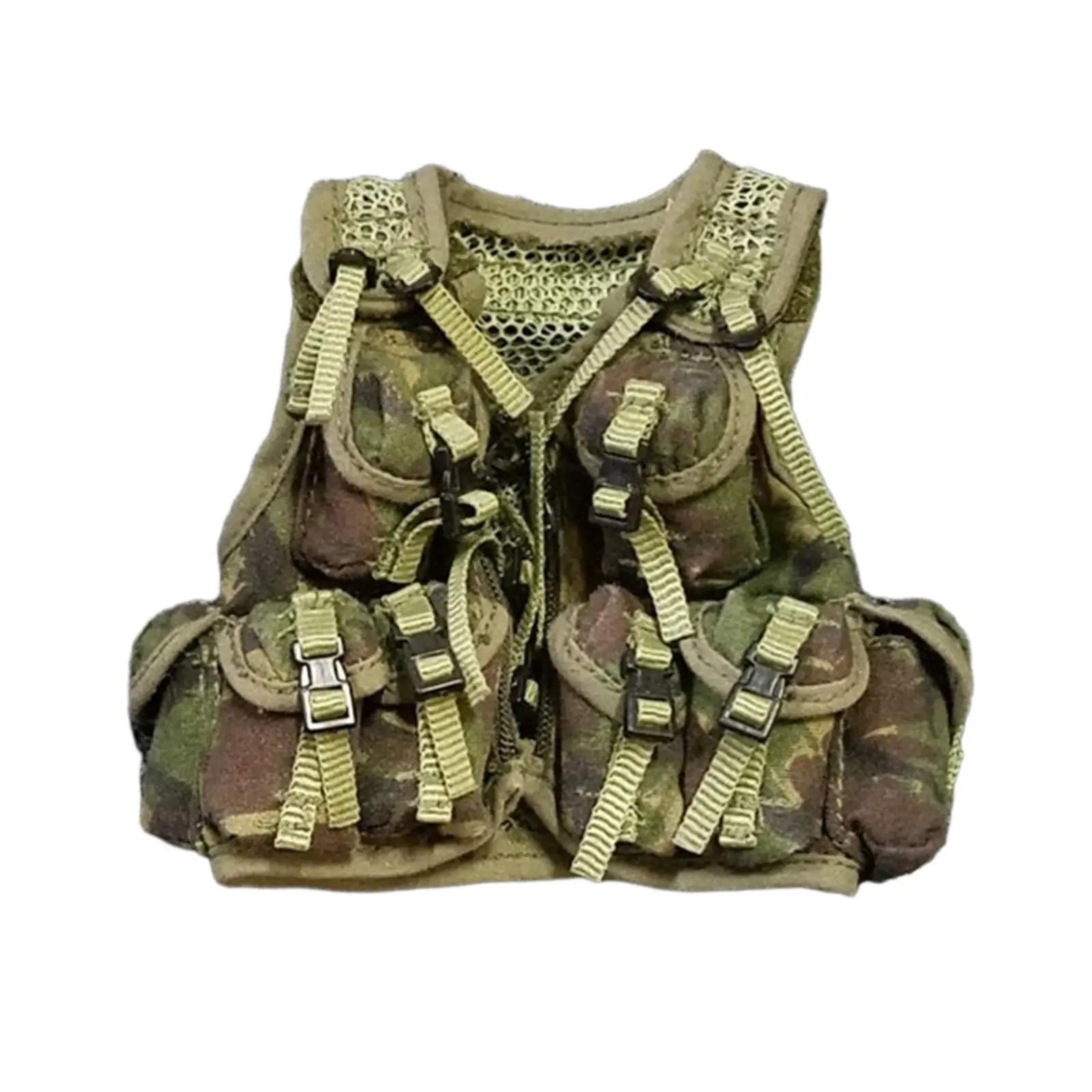 1/6 Scale Miniature Doll Jungle Vest with Multi Pockets Traning Vest Clothes for 12inch Male Collectable Action Figures Dress up