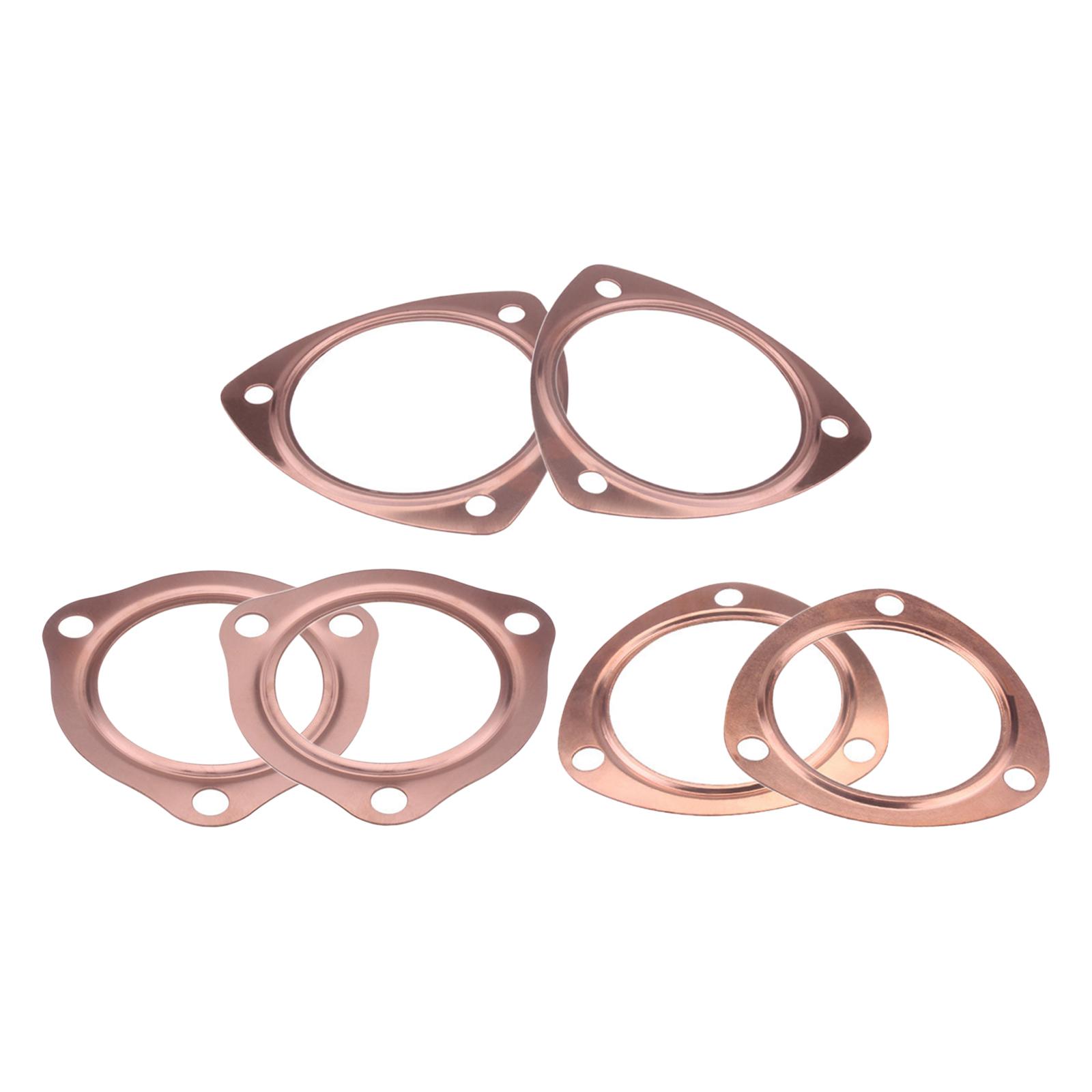 Copper Collector Gasket Copper Header Exhaust Collector Gaskets for Sbc Bbc 302 350 454 Replacement Automobile Accessory