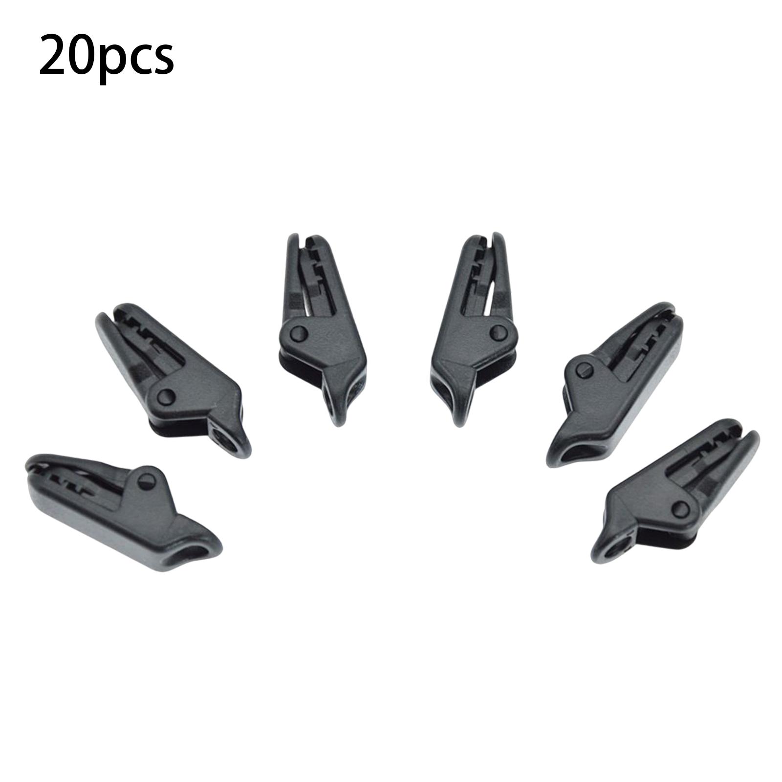 20x Camping Tent Clamps Canopy Buckle Awning Holder Tarp Clip for Caravan Canopies Boat Cover Car Covers Tarpaulin Wind Rope