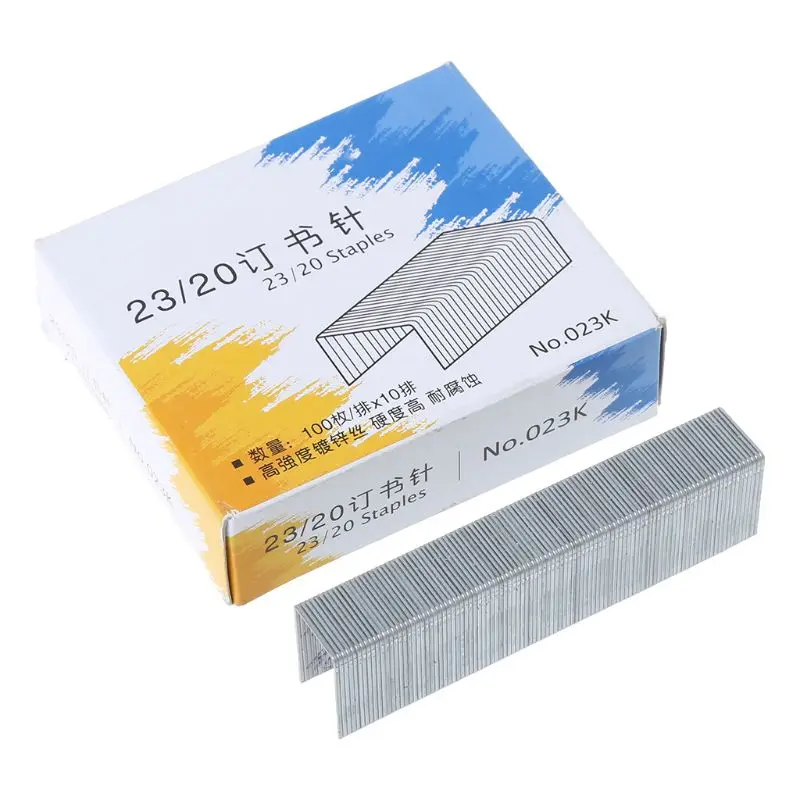 niumanery 1000Pcs/Box Heavy Duty 23/8 Metal Staples For Stapler Office School Supplies Stationery 