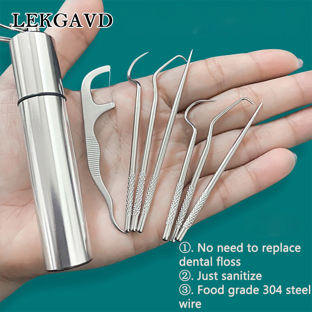 Best of 1 Set Toothpick Set Metal Stainless Steel Oral Cleaning Tooth Flossing Portable Toothpick Floss Teeth Cleaner With Storage Tube Reviews & Tips