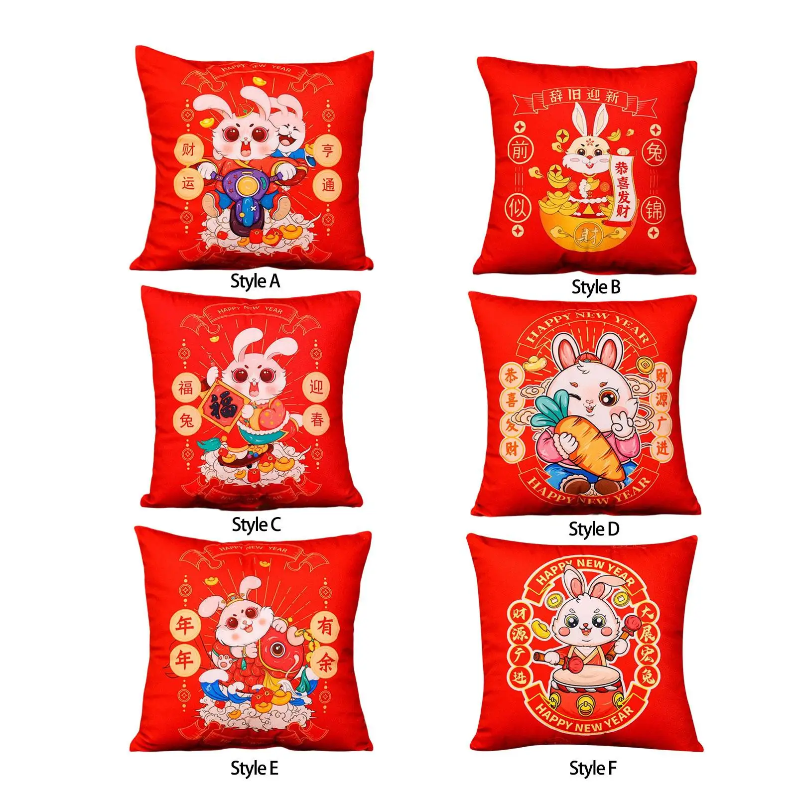 Lunar New Year Sofa pillow Durable Ornaments with Pillow Inserts Pillow Cover Case Breathable Cushion for Bed Wedding Couch