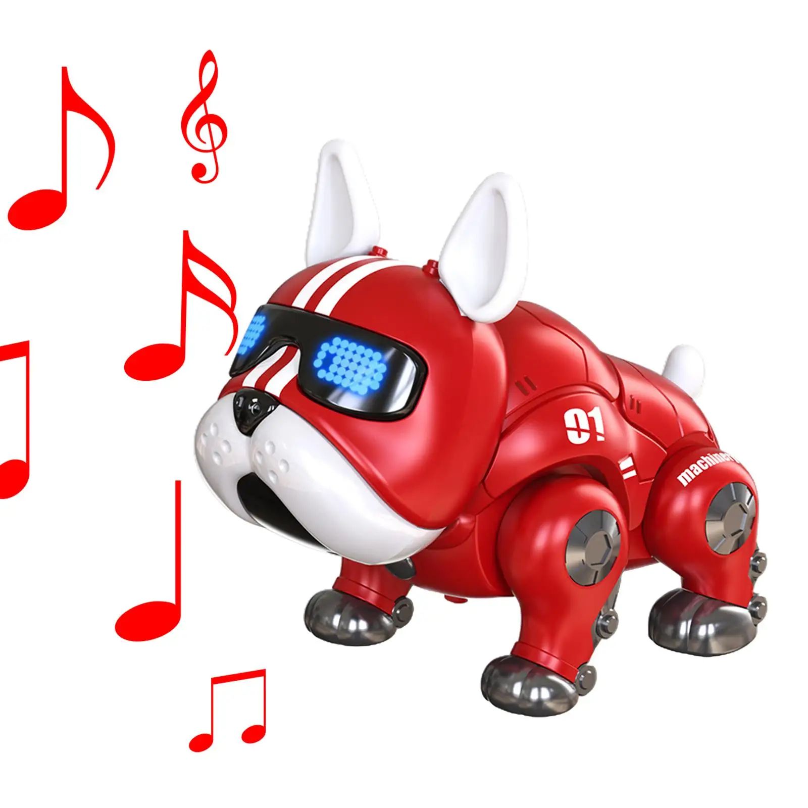 Walking Dancing Robot Dog Toys with Light Early Educational Intelligent Interactive Dog for Kids