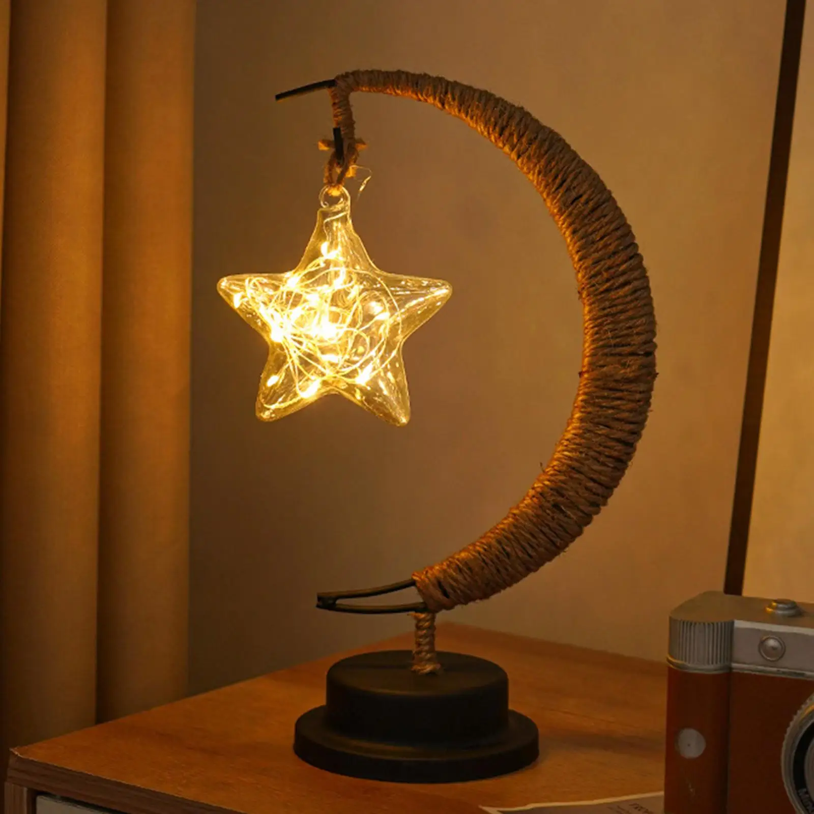 Creative LED Desk Lamp USB Charging Moon Night Light for NightStand Office Christmas