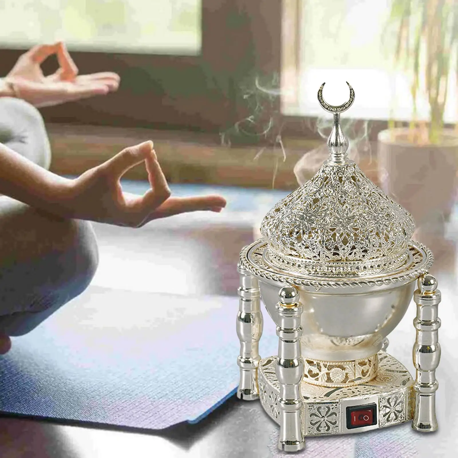 Antique Arabian Incense Diffuser Metal Fragrance for Bedroom Yoga Office Home Decor